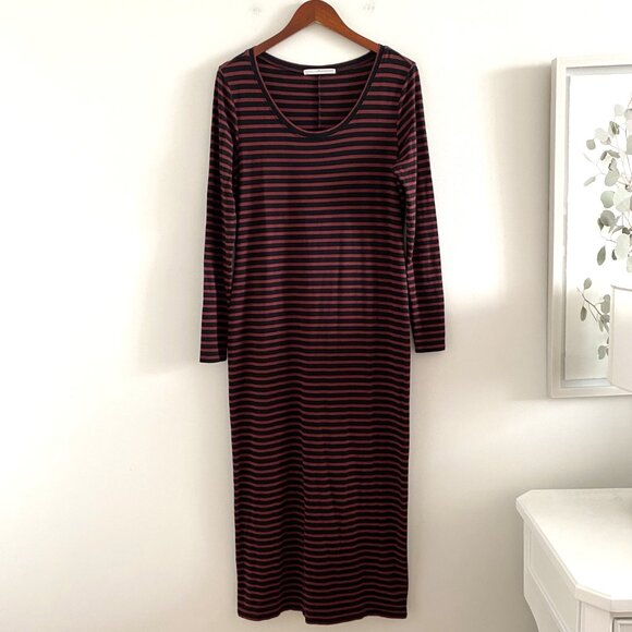Peruvian Connection Andover Striped Maxi Dress Long Sleeve - Picture 7 of 12